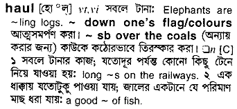 Haul meaning in bengali