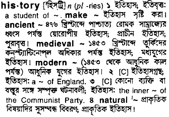 History meaning in bengali