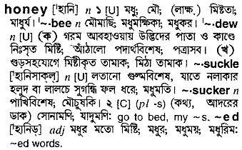 Honey meaning in bengali