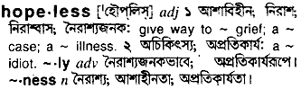 Hopeless meaning in bengali