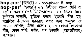 Hopper meaning in bengali