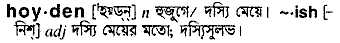 Hoyden meaning in bengali