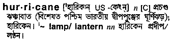 Hurricane meaning in bengali