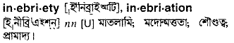 inebriety 
 meaning in bengali