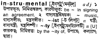 Instrumental meaning in bengali