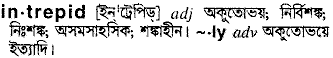 Intrepid meaning in bengali