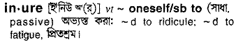 Inure meaning in bengali