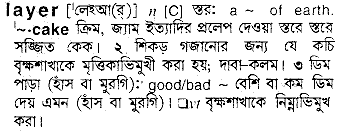 Layer meaning in bengali