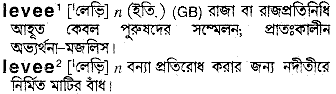 Levee meaning in bengali