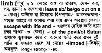 Limb meaning in bengali