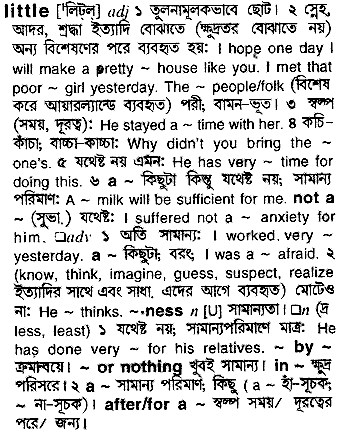 Little meaning in bengali