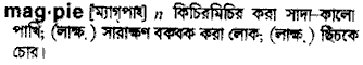 Magpie meaning in bengali