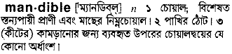 Mandible meaning in bengali