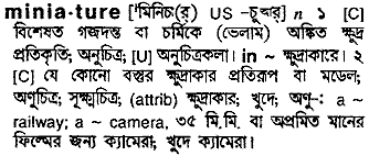 Miniature meaning in bengali