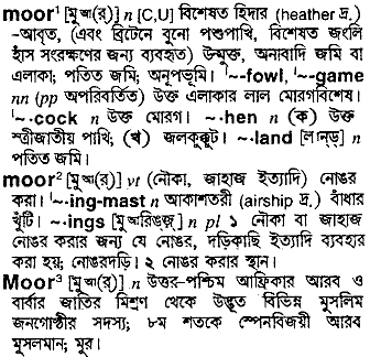 Moor meaning in bengali