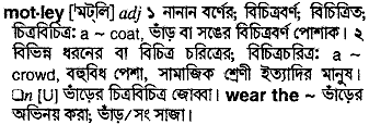 motley 
 meaning in bengali