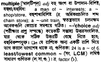 Multiple meaning in bengali