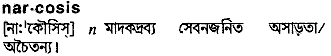 narcosis 
 meaning in bengali