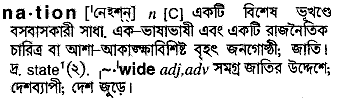 Nation meaning in bengali