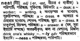 Neat meaning in bengali