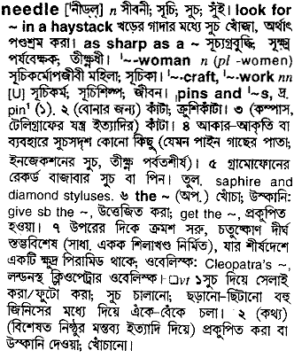 Needle meaning in bengali