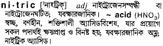 nitric 
 meaning in bengali