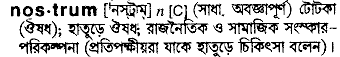 Nostrum meaning in bengali