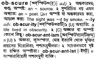 Obscure meaning in bengali