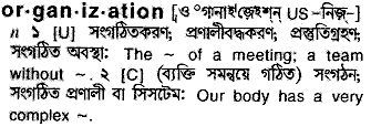 Organization meaning in bengali