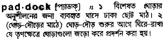 Paddock meaning in bengali