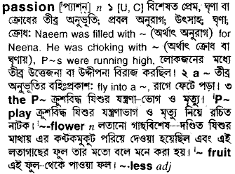 Passion meaning in bengali