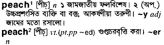 Peach meaning in bengali