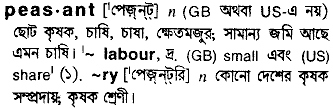 Peasant meaning in bengali