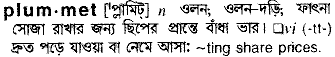 Plummet meaning in bengali