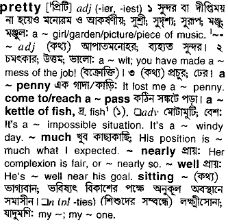 Pretty meaning in bengali