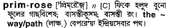 Primrose meaning in bengali