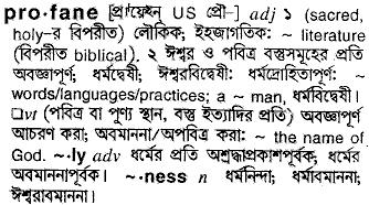 Profane meaning in bengali