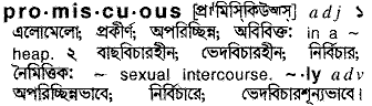 Promiscuous meaning in bengali