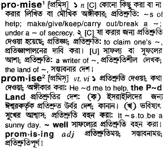 Promise meaning in bengali