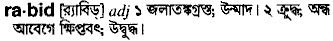 Rabid meaning in bengali