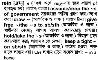 Rein meaning in bengali