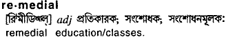 Remedial meaning in bengali