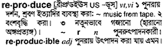 Reproduce meaning in bengali