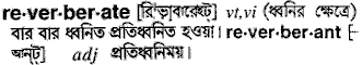 Reverberate meaning in bengali