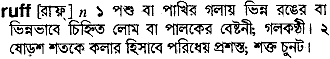 Ruff meaning in bengali