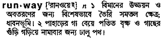 Runway meaning in bengali