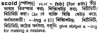 Scold meaning in bengali