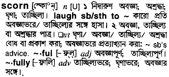 Scorn meaning in bengali