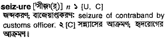 Seizure meaning in bengali