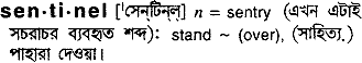 Sentinel meaning in bengali